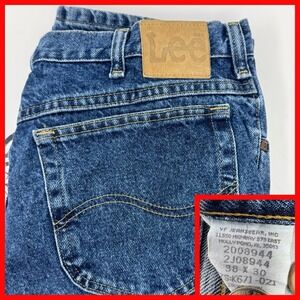 Vintage Lee Jeans Mens 38x30 Blue Denim Straight Leg Denim‎ Pants